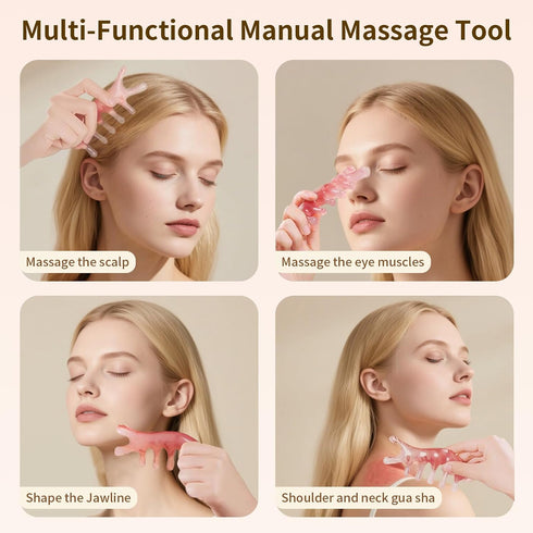 HCYPCV Multi-Functional Manual Massage Tool, Suitable for the Face, Eyes, Head and Neck. It is Used to Reduce Wrinkles