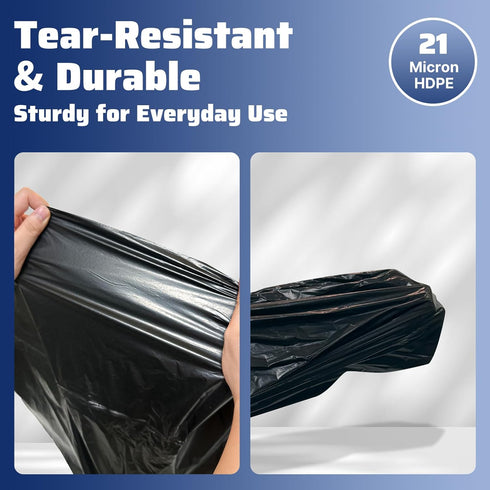 Zokaitwy 40-45 100 Count, 21 40-45 Packing Gallon Trash Bags Micron HDPE, Durable & Tear-Resistant Trash Can Liners
