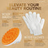 Set Cosmetasa Anti Cellulite Massage Oil Kit - Organic Arabica Coffee Face & Body Scrub, Exfoliating Gloves, Massager