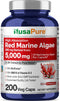 NusaPure Red Marine Algae 20:1 Extract - 250 mg Equivalent to 5,000 mg, 200 Veggie Capsules