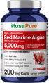 NusaPure Red Marine Algae 20:1 Extract - 250 mg Equivalent to 5,000 mg, 200 Veggie Capsules