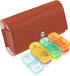 Uonlytech Weekly Pill Organizer Storage Container, Portable Dustproof Moisture-Resistant Plastic Medicine Case