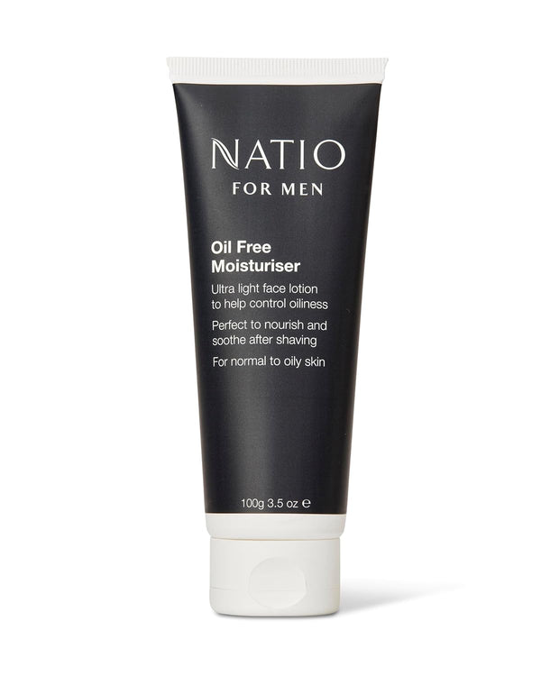 Natio Oil-Free Face Moisturizer for Men, 3.5 oz - Aloe Vera, Shea Butter - Normal to Oily Skin