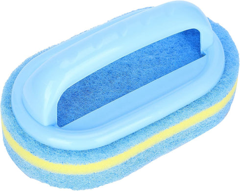 Cleaning Sponge Brush with Comfortable Handle for All Purpose Floor, Bathroom, Carpet, and Bathtub Cleaning