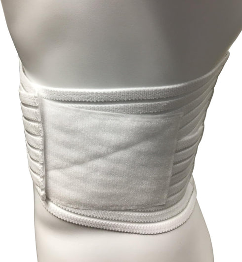 OTC Lumbosacral Support, 7-inch Lower Back, Lightweight Compression, Elastic, White, Small