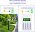 PEYHFCCE 600mAh 1.2V 12 Packs Rechargeable AAA Batteries, NiMH AAA Battery High Capacity for Outdoor Solar Lights