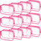 Weewooday 12 Pieces Clear Cosmetics Bag, Waterproof PVC Zippered Toiletry Carry Pouch for Vacation Bathroom