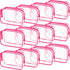 Weewooday 12 Pieces Clear Cosmetics Bag, Waterproof PVC Zippered Toiletry Carry Pouch for Vacation Bathroom