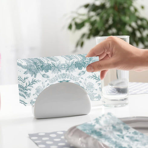 YOCHANDA 100 pack 7.8 4.3 Inches Floral Disposable Bathroom NapkinsPaper Napkins Decorativepaper hand towels