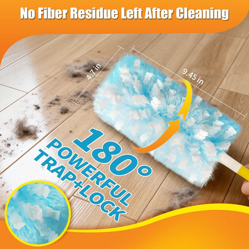 Swilsweep 20 Count 180 Duster Refills Compatible with Swiffer Duster, Disposable Multi-Surface Microfiber Cleaning