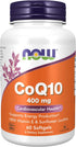 NOW Foods CoQ10 400 mg, Pharmaceutical Grade, All-Trans Form, 60 Softgels