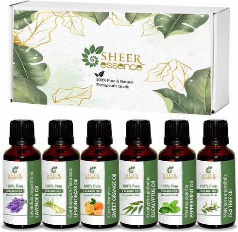 Essential Oils Set - 6 x 15ml - Top 6 Fragrances (Sweet