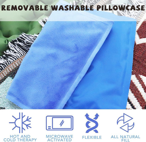 Reusable Ice Pad, Hot Cold Pack for Injuries, Large Back Pain Relief, 13x9.5 inch Blue, Pillow Ice Pad