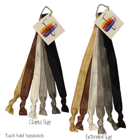 This Season's Colors Solid No Crease Elastic Headband Hair Ties - 5/8" Wide, Soft Stretch, Adjustable: Sports Casual,