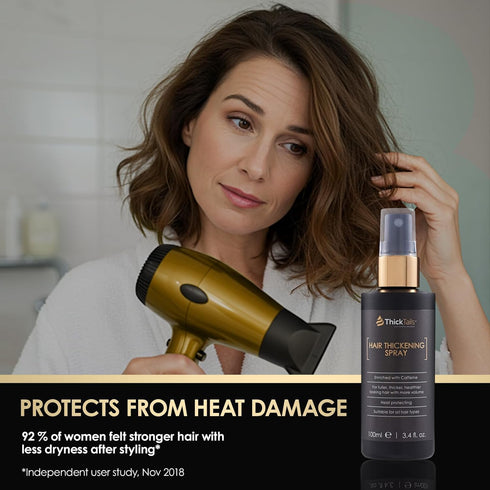 Instant Hair Thickening Spray for Women & Men, Sulphate-Free, Caffeine & Keratin Infused, 3.4 fl.oz