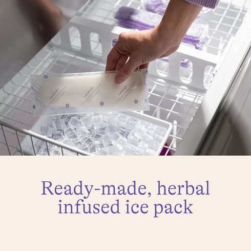 Lansinoh Postpartum Pads, Cooling Aloe Vera Perineal Ice Packs for Postpartum Care, 12 Count