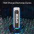 MXBatt 1.5V 3500mWh 4 Packs 1500 Rechargeable AA Batteries with Charger, High Capacity, Lithium Batteries Cycles