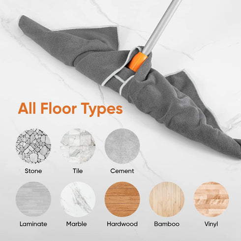 Superio Extra Large Microfiber Squeegee Mopping Towel 20 x 30, Streak Free Floor Cloth-Rag, 6 Pack for Cleaning House