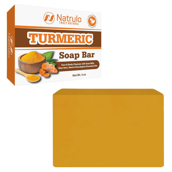 Turmeric Soap Bar for Face & Body, All Natural Turmeric Skin Soap, 4 Oz Bar for All Skin Types