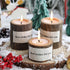 T-shin Country Log Aroma Candle with Holder,Wooden Rustic Style Natural Hand-Carved Soy Wax Decorative Candle for Table