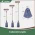 Eyliden String Mop with 2 Reusable Heads, Non-Touch Replacement Mops for Floor Cleaning