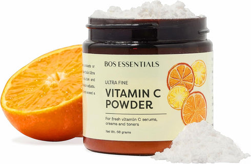 Ultra Fine Vitamin C Powder - 100% Pure Ascorbic Acid, Non-GMO, Cosmetic-Grade for DIY Serums, Creams, Toners