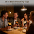 NIMBLOOM 150 14 oz 4.9 Pcs Black French Fry Cups, Disposable Snack Cups with PE Coated Paper, in Tall Charcuterie Cups