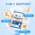 Probiotics 120 Billion CFUs 18 Strains,3Prebiotics,Probiotics Capsule Suppment Helps Support Digestive & Gut Health, Immune Strength & Absorb Nutrition, 60 Capsules (60 Day Supply)