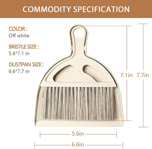 Mini Broom and Small Dustpan Brush Set, Hand Broom and Dustpan for Home, Camping, and Pets