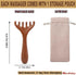 Wooden Scalp Massager, Foot Massage Tool, Scalp Guasha for Stress Relax - Sandalwood
