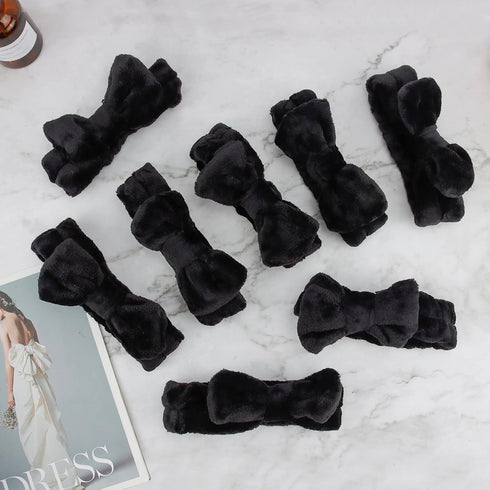 Ondder Black Spa Headband for Washing Face, Bow Skincare Headbands for Women and Girls