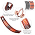 WILLBOND 6 Pcs Banana Clip Hair Clincher Combs, Classic Fish Shape Ponytail Clips for Women Girls (Brown, Black)