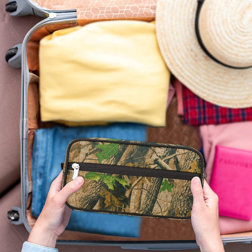 Pardick Travel Toiletry Bag for Women Men, Forest Camouflage Organizer, Lightweight Waterproof Dopp Kit for Toiletries