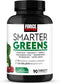 FORCE FACTOR Smarter Greens Tablets, 90 Tablets, Greens Supplement with 25+ Superfoods and Antioxidants