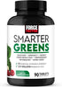 FORCE FACTOR Smarter Greens Tablets, 90 Tablets, Greens Supplement with 25+ Superfoods and Antioxidants