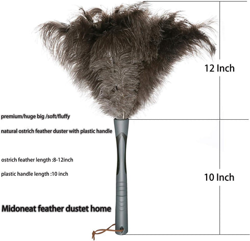 Ostrich Feather Duster, Big and Soft and Fluffy Duster,22 inch (Gray) by Midoneat