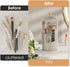Makeup Brush Holder Organizer with Lid, 360 Rotating Clear Dustproof Organizer for Vanity Desktop Bathroom Countertop