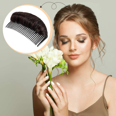 WILLBOND 3 Pieces Invisible False Hair Clips | Increased Pad Bump It Up Volume Hair Base for Women Girls