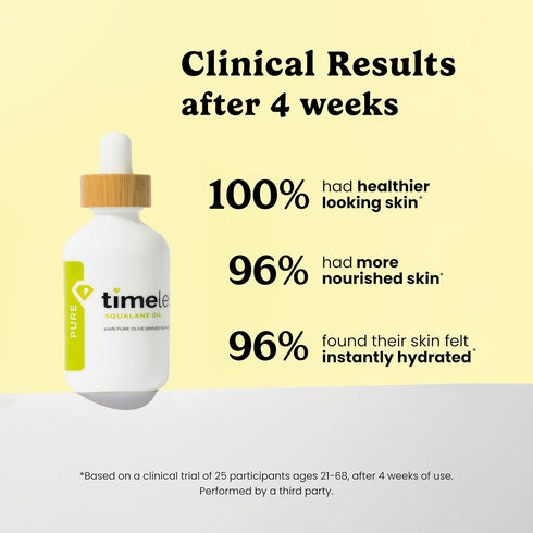 Timeless Skin Care Squalane Oil, 100% Pure, Plant-Based Face Oil, 2 oz