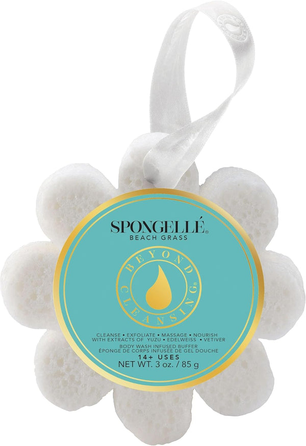 Spongelle Beach Grass Wild Flower Buffer Body Scrubber, Bath & Shower Loofah for Women, 14+ Uses