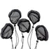 YANTAISIYU 5Pcs Black Ponytail Hair Net - Elastic Drawstring Ponytail Wig Cap for Hair Bun Making Tool for Women