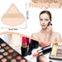Pimoys 6 Pieces Powder Puff Face Triangle Makeup Sponge, Soft Velour Puffs for Loose Powder Setting Blender Tool