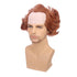 Short Orange Brown Synthetic Wig for Halloween Cosplay Party, Heat Resistant with Wig Cap