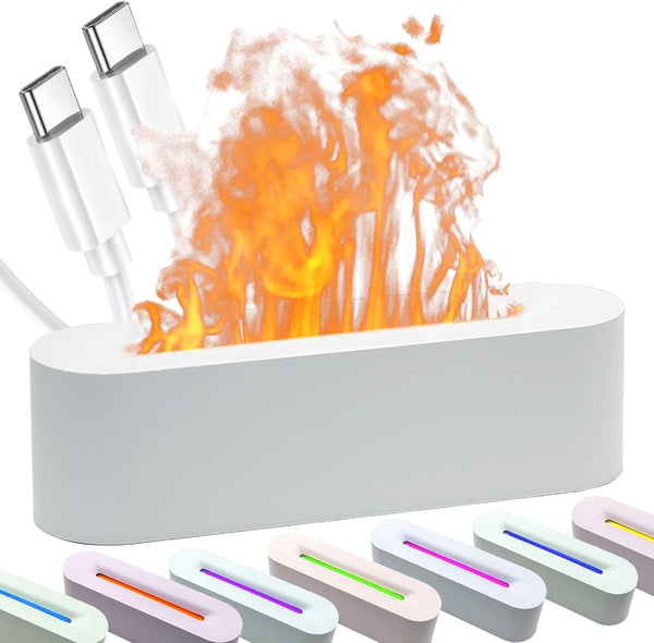 HMFREE Essential Oil Diffuser, Fireplace Fire Flame Aromatherapy Diffuser, 150ml Ultrasonic Cool Mist