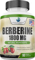Berberine 1800mg Per Serving, 90 Veggie Capsules, Cardiovascular & Heart Health, Immune Support Supplement