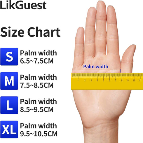 Latex-Free Nitrile Disposable Gloves Powder-Free for Cleaning and Food Prep
