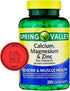 Calcium Magnesium Zinc with Vitamin D3, 600 mg Calcium Supplement, Calcium Magnesium Supplement + STS Sticker