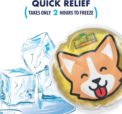 Fit & Fresh Cool Coolers Children's Boo Boo Gel Ice Pack, 4x4”, Reusable Cold Compress for Minor Injuries, 3 Pack