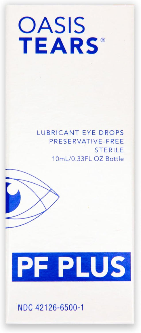 OT6500 0.34 OZ (10 mL) Oasis TEARS PF Plus Preservative-Free Lubricant Eye Drops Dry Eye Relief | Artificial Tears | FL