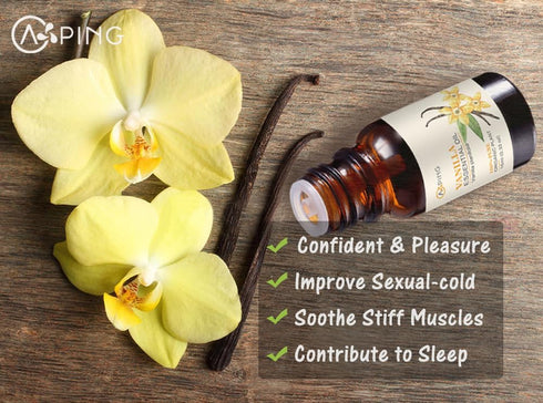 2-Pack Vanilla Essential Oil - 100% Pure Organic Natural Plant for Diffuser, Aroma, Spa, Massage - 2x10ML